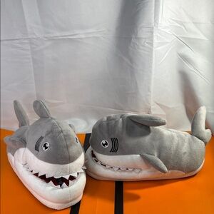 Wembley Gray Shark Slippers for Women